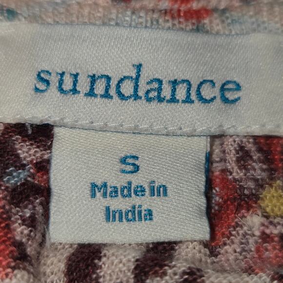 Sundance Womens Small 100% Linen Top Asymmetrical Hem Festival Boho Casual Chic - Picture 2 of 10